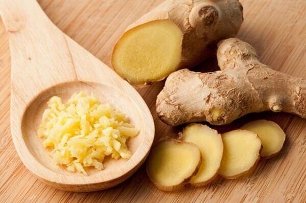 Chopped and grated ginger to increase male potency