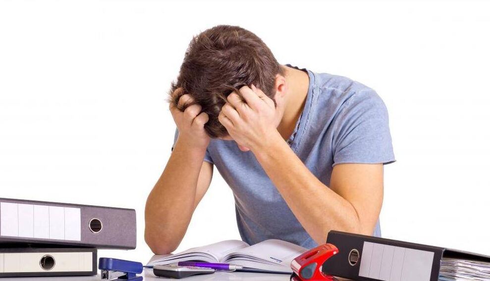 Problems at work cause stress, which leads to a decrease in potency