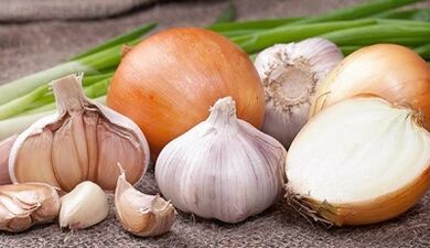 onions and garlic to increase power in men